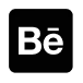 Black square with rounded corners containing the letters 'Be' in bold, representing the Behance logo.